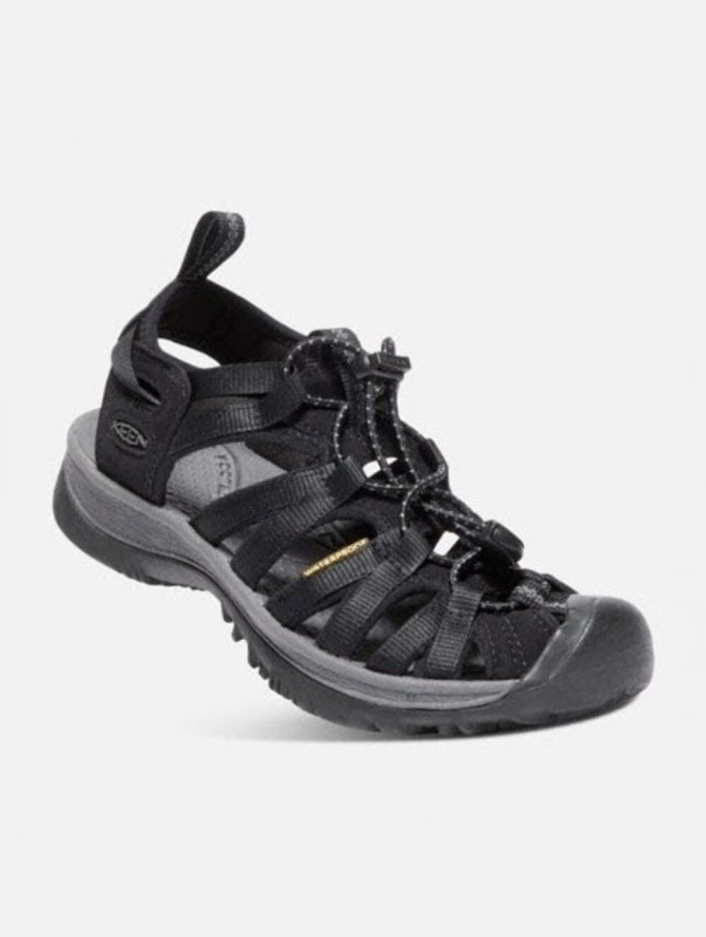 Women's KEEN Whisper Black Magnet Waterproof Hiking Sandals Size 6 NWOT